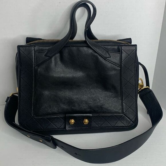 Marc by Marc Jacobs black leather satchel shoulder bag RARE - Picture 1 of 16